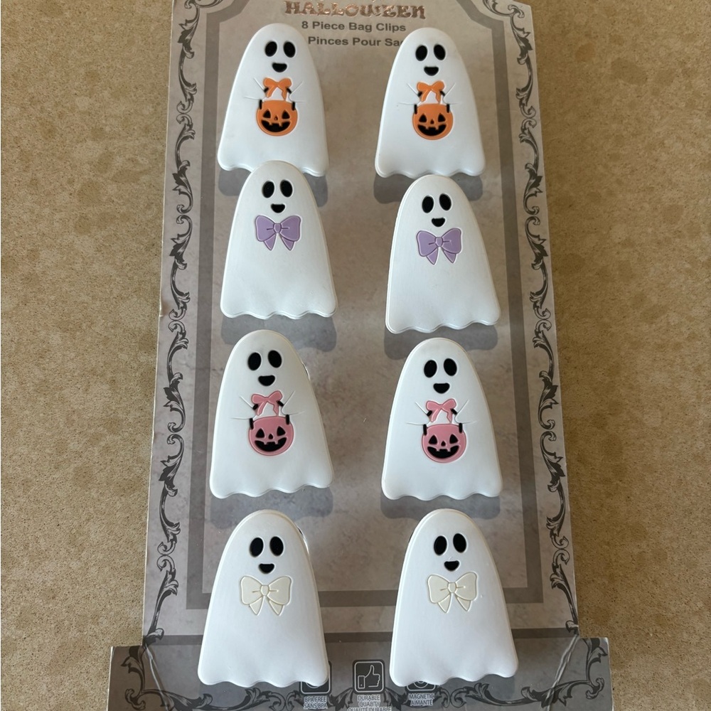 Halloween Ghost Magnetic Bag Clip Set